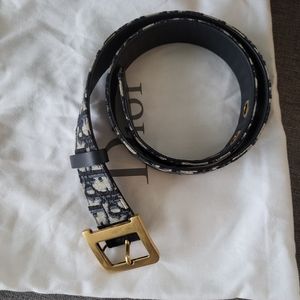 Blue Dior Oblique Belt, 35mm / size75cm